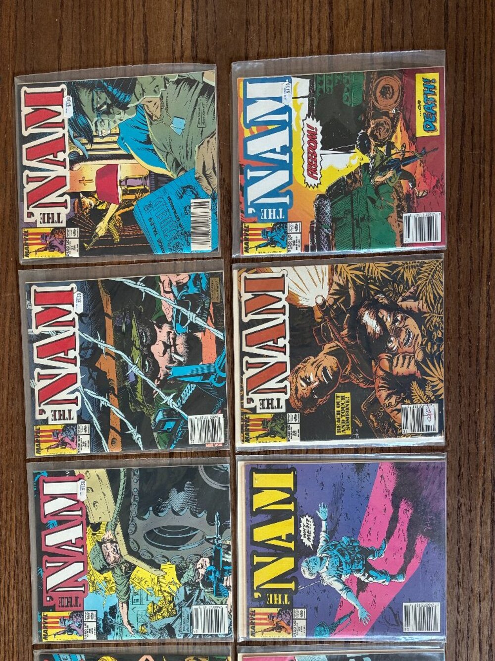 The 'Nam Comic Book Lot (8); #15, 29-33, 35 & 39; Marvel Comics; Various Variant